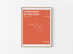 Hybrid Heart 5K & 10K Trail Race Print - Classic