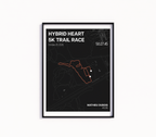 Hybrid Heart 5K & 10K Trail Race Print - Dark