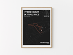 Hybrid Heart 5K & 10K Trail Race Print - Dark