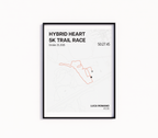 Hybrid Heart 5K & 10K Trail Race Print - Light
