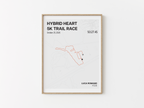 Hybrid Heart 5K & 10K Trail Race Print - Light