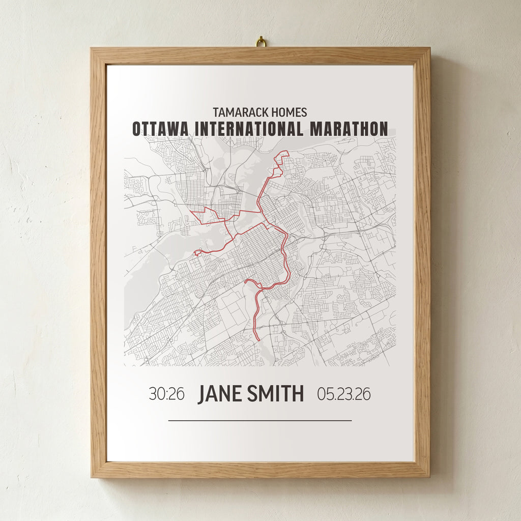 2026 Tamarack Ottawa Race Weekend Commemorative Print - Minimalist