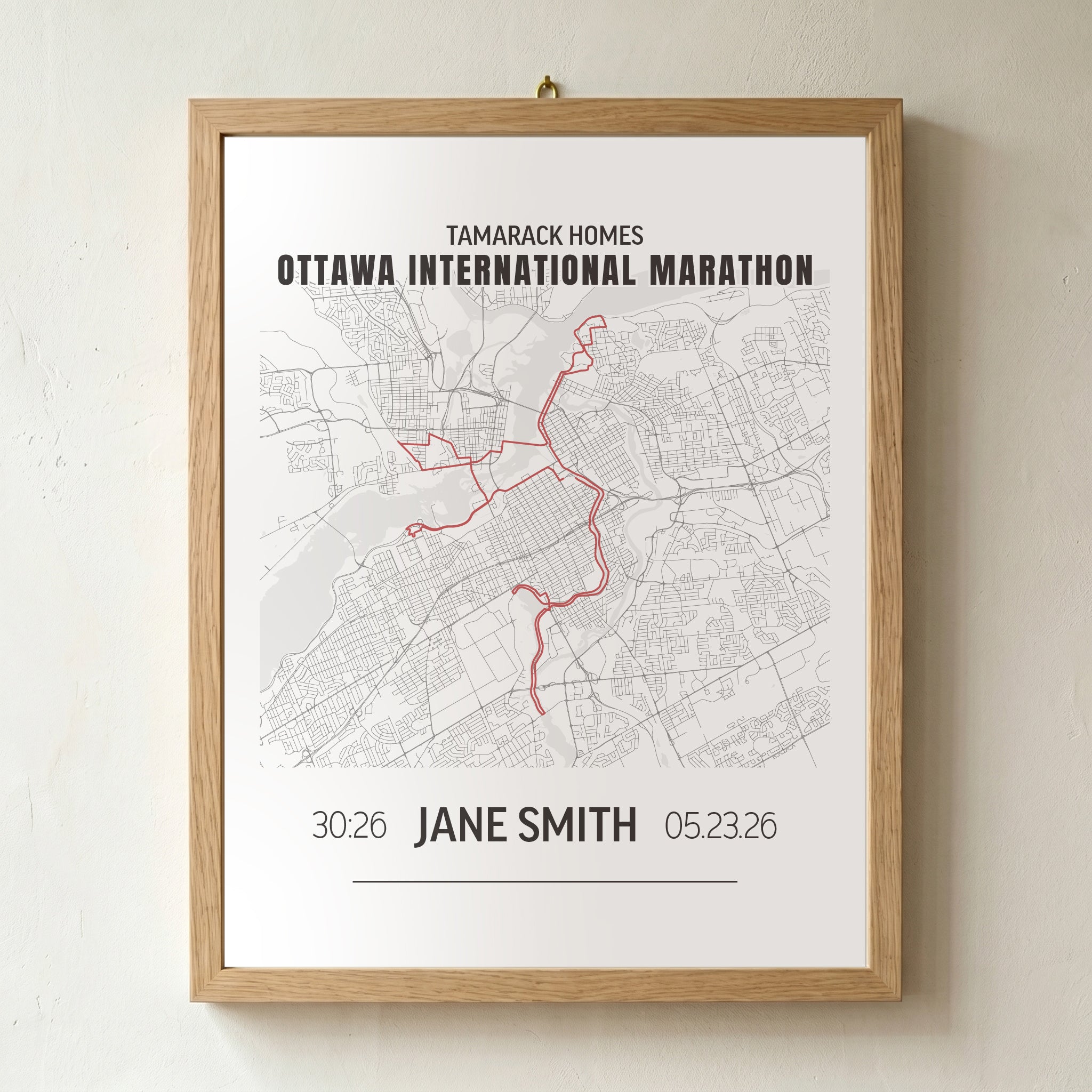 2026 Tamarack Ottawa Race Weekend Commemorative Print - Minimalist