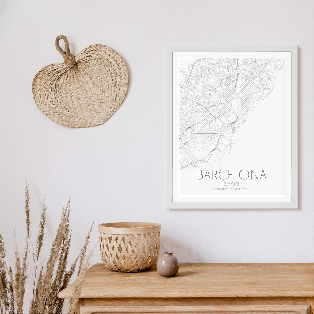 Barcelona black and white gradient map art