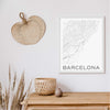 Barcelona black and white minimal map art